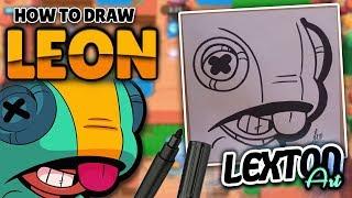 How To Draw LEON - Brawl Stars // LextonArt