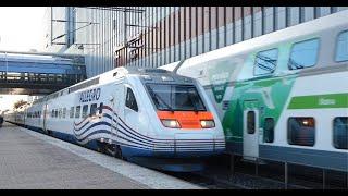 Finland: Trains at Helsinki's Tikkurila / Dickursby Station