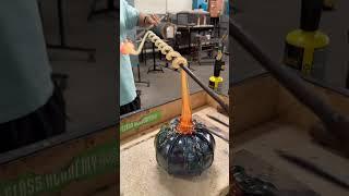 Glass Blowing - Halloween curly pumpkin stem! 