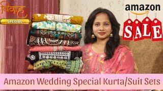 Amazon Wedding/Party Special Kurti/Kurta Palazzo Dupatta Set Haul | Ranjana R