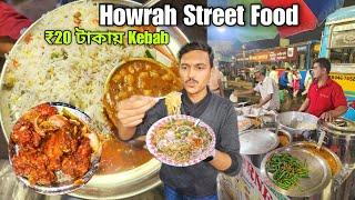Howrah Station Street Food ₹20 টাকায় কাবাব | Biryani Chicken Kebab Rice Combo | Kolkata Street Food