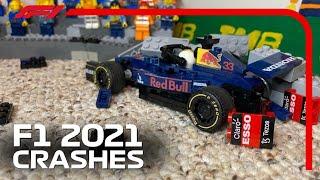 Every Crash from The 2021 F1 Season in Lego!