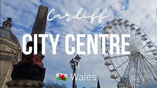 󠁧󠁢󠁷󠁬󠁳󠁿 What to do | City Centre Christmas Market Morning Walk | Cardiff | Wales