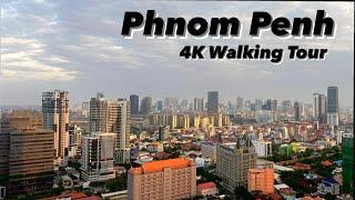 4K Walking Tour in Phnom Penh, Sunset in Cambodia’s capital 