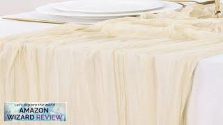 Socomi Cheesecloth Table Runner 10ft Gauze Boho Rustic Beige Cheese Cloth Table Review