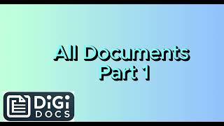 Digidocs Management System: (4) All Documents Part 1