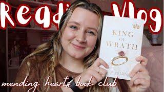 reading KING OF WRATH by ana huang  || mending hearts book club READING VLOG [non-spoiler]