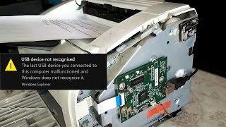 usb does not recognize  Printer not accepting print command change printer usb jack