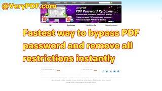 Fastest way to bypass PDF password and remove all restrictions instantly