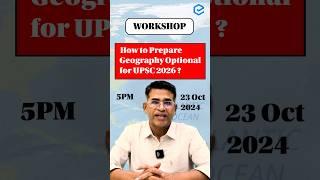 How to Prepare Geography Optional for UPSC 2026 Workshop | Shabbir Sir | Edukemy IAS #upsc #ias