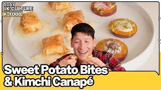 [1DAY 1K-CULTURE: K-FOOD] Sweet Potato Bites & Kimchi Canapé Recipes with Chef Ryan