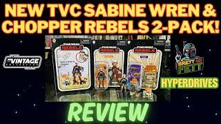 NEW TVC STAR WARS REBELS SABINE WREN & CHOPPER 2-PACK REVIEW! (Hyperdrives #17)