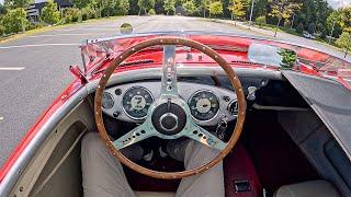 1955 Austin-Healey 100 - The British Roadster You Need to Drive (POV Binaural Audio)