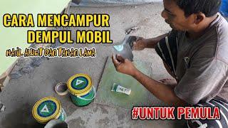 Cara Mencampur Dempul Mobil untuk Pemula‼️Hasil Awet dan Tahan Lama #bodyrepair #restorasi #mobil