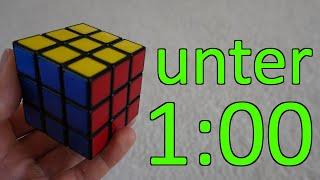 Einfache TIPPS und TRICKS um den 3x3 Rubik's Cube in UNTER 1 Minute  zu lösen (Anfängermethode)