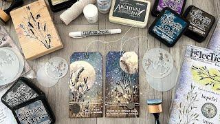 A few (more) minutes of fun - Moon Mask Meadow Tags