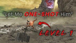 One Shotting the Elden Ring DLC at LEVEL 1️