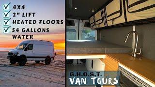 STEALTH Adventure Van Tour - Simple Design, Heated Floors, Off Grid Power