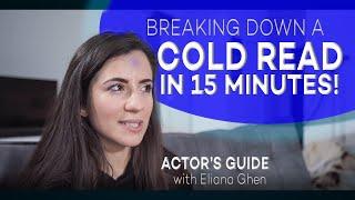 How to Analyze a Script for COLD READ Audition in 15 MINUTES!