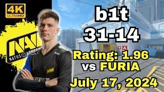 NAVI b1t (31-14) vs FURIA (nuke) | Esports World Cup 2024 | July 17, 2024 #cs2 #pov