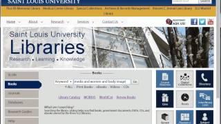 Find Books on a Topic with the SLU Libraries Catalog