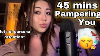 ASMR 45 Mins pampering you (massage,chiropractor,haircut) LOTS OF PERSONAL ATTENTION ‍️