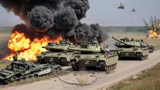 5 minutes ago! Ukraine bombs hundreds of Russian tank convoys as they cross the border