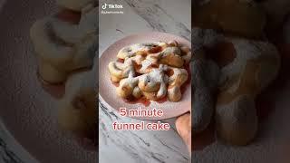 AIR FRYER DESSERTS - HOW TO MAKE FUNNEL CAKE IN UNDER 50 SECONDS! #shorts | Daily Foodie Shorts