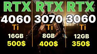 4060 Tİ VS RTX 3070 Tİ VS  RTX 3060Tİ  VS RTX 2060 S RTX 3070 - RTX 4060 TI 16 GB gaming test 1440p