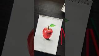 Realistic apple sketch!  #art #shorts #youtubeshorts