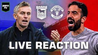 The Ruben Amorim era BEGINS!  Ipswich 1-1 Man United LIVE REACTION | ESPN FC