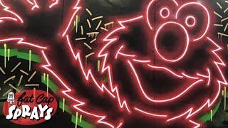Painting Street Art on Sesame Street! Fat Cap Sprays