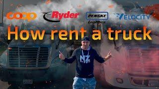 How and where rent a truck?  RYDER, PENSKE, CROOP, VELOCITY #trucking #cdl #truckrental  new trucker