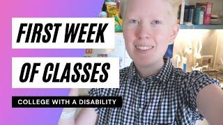 First Week of College || disability edition (legally blind + guide dog)