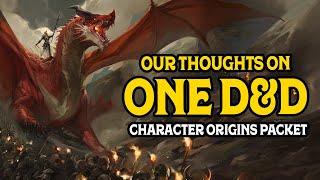 Our Thoughts on the One D&D Character Origins Playtest Packet