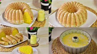 كيكة السمسم الاسفنجيه (كيكة قرص عقيلي)من أطيب الكيكات الشتويه Sesame cake with saffron and cardamom