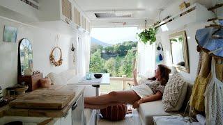 SOLO FEMALE VANLIFE  // MODERN VAN CONVERSION with FULL OFFICE & SHOWER