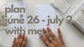 plan with me | week of june 26 - july 2 | for the planner girls