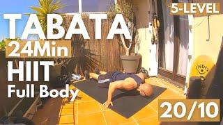 Tabata full body workout  24 Min / 20/10 / Interval training motivation