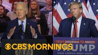CBS News poll finds economy is a top issue in major battleground states for Biden, Trump