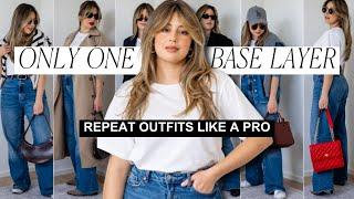 HOW TO BE AN OUTFIT REPEATER | 1 base layer 6 different ways [LOOKBOOK]