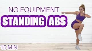 15 MIN STANDING AB WORKOUT- NO EQUIPMENT-NO JUMPING- LOW IMPACT