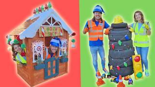 Handyman Hal Builds a Holiday Playhouse Workshop | Handyman Hal and Alex use Tools to Build