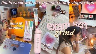 ˚ full week STUDY VLOG *intense* | surviving finals, note taking +study tips (IB, highschool jr)