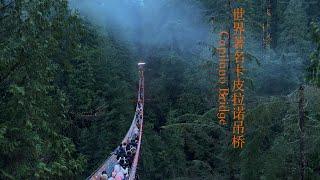 The World-famous Suspension Bridge - Capilano Bridge in North Vancouver, British Columbia, Canada