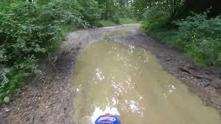 TT-R230 at Windrock Park Trail G6 muddy section with narration...1080 HD