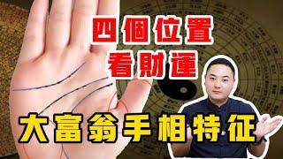 四个位置看财运：大富翁手相特征！#手纹 #手相 #事业 #掌纹 #面相 #预测 #财运 #财富 #感情 #风水 #八字 #传统文化 #聚财纹 #钱 #赚钱 #偏财运 #palmistry