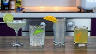 Топ 4 Простых КОКТЕЙЛЯ с Джином | Приготовит каждый | 4 Easy Gin Drinks