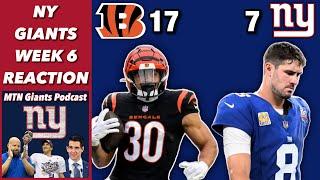 NY Giants Reaction vs Bengals | Missed Opportunity, Fall to 2-4