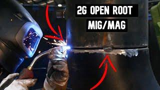 How To 2G Open Root MIG/MAG Pipe Welding